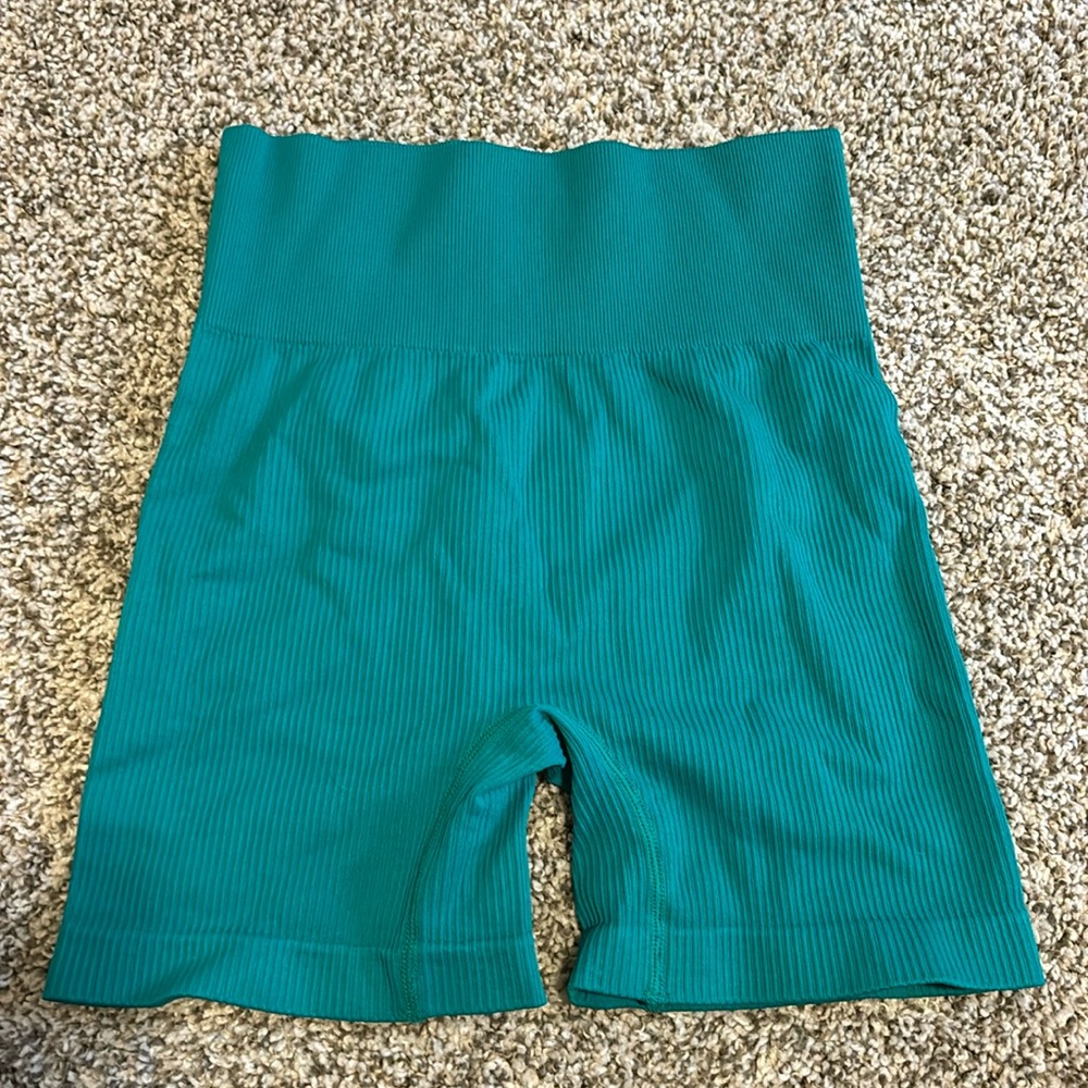 green biker shorts, oqq, size small
